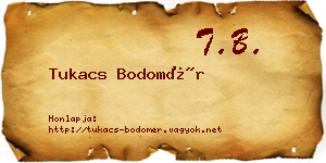 Tukacs Bodomér névjegykártya